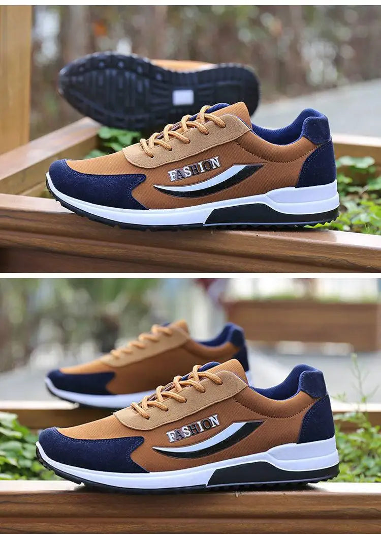 Sports Shoes for Men Lace Up Breathable Men Running Shoes Trendy Non-slip Training Shoes Thick Bottom Tenis Men Casual Sneakers