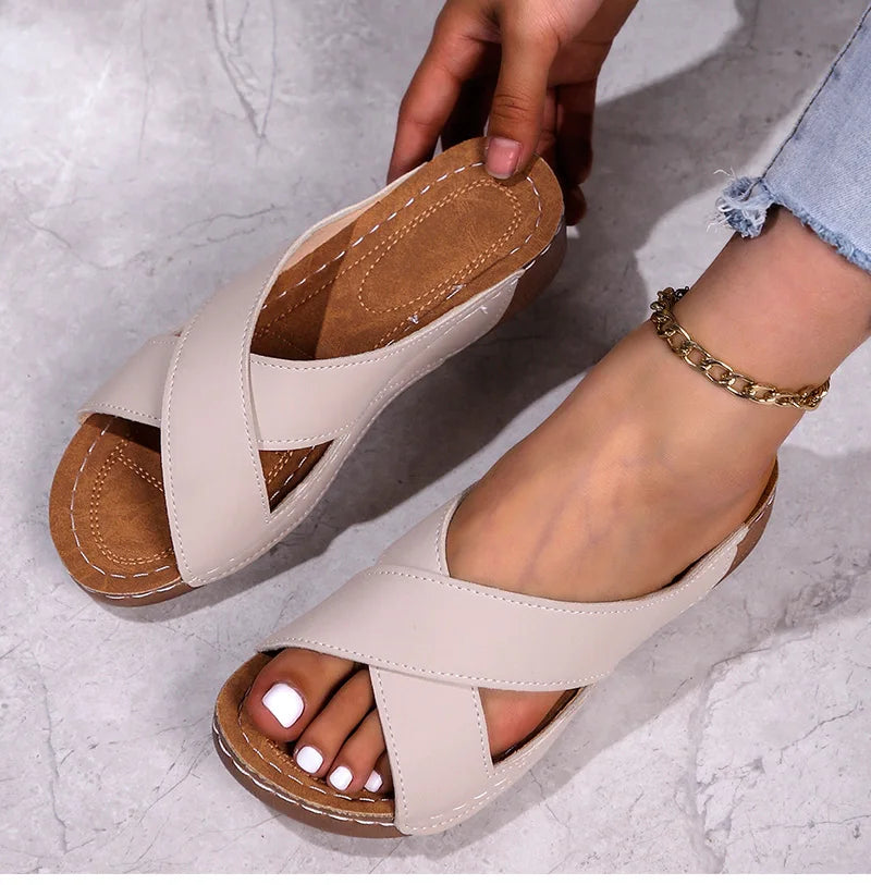 Women's Sandals 2026 Summer Shoes Women Heels Sandals Casual Indoor Outdoor Women Slippers Summer Sandals Heeled Sandalias Mujer