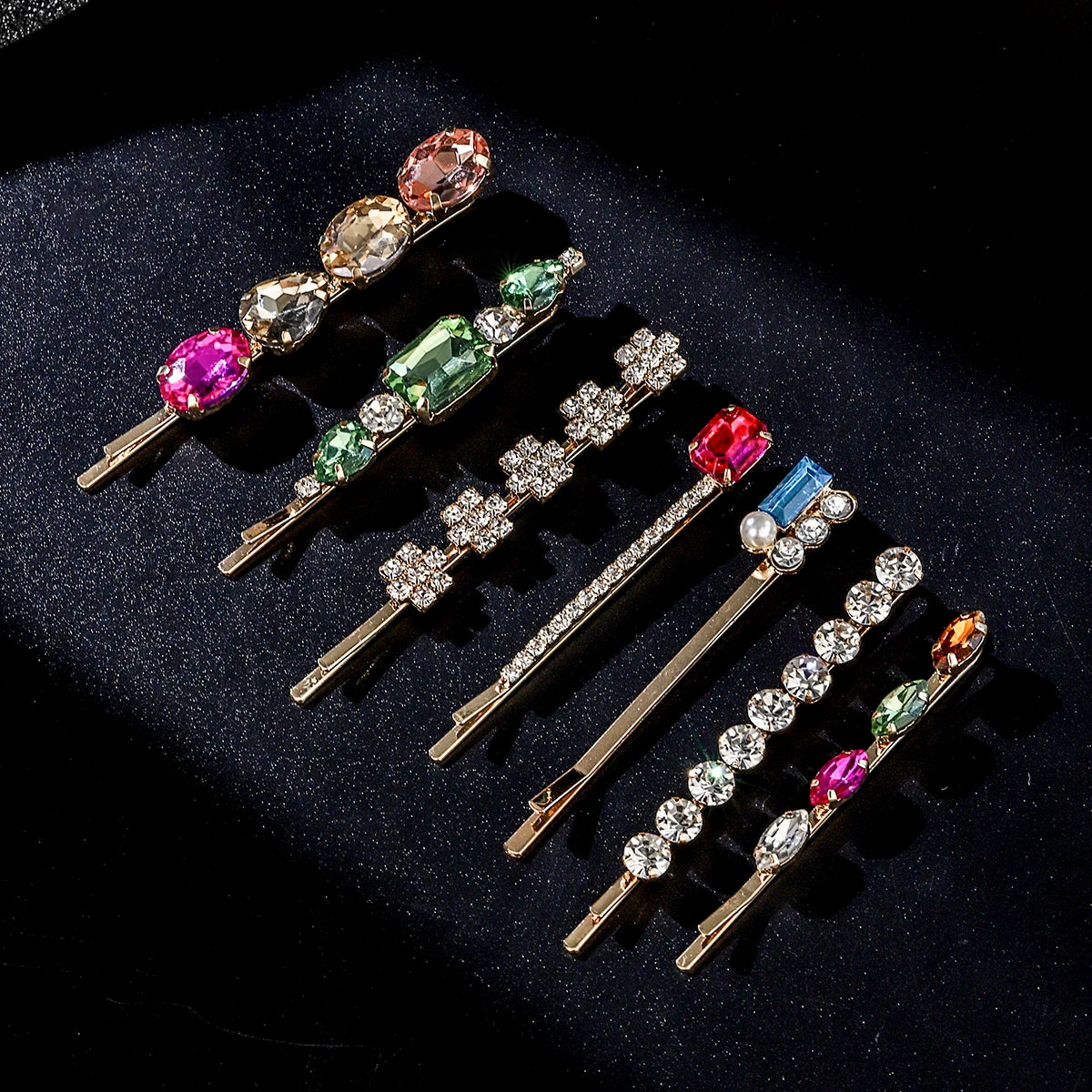 Upscale Luxurious Crystal Zircon Hair Clip Temperament Elegant Wild Hair Pins Leisure Prom Street Beat Personality Retro Hair BAZAARHUBO