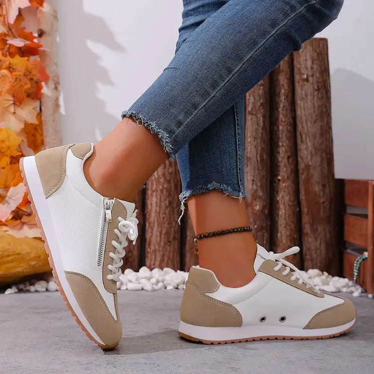 Roman Trendy Spring/Autumn Running Shoes Student Campus Flat Vulcanized Shoes Fashion Sneakers Casual Comfortable Round Head