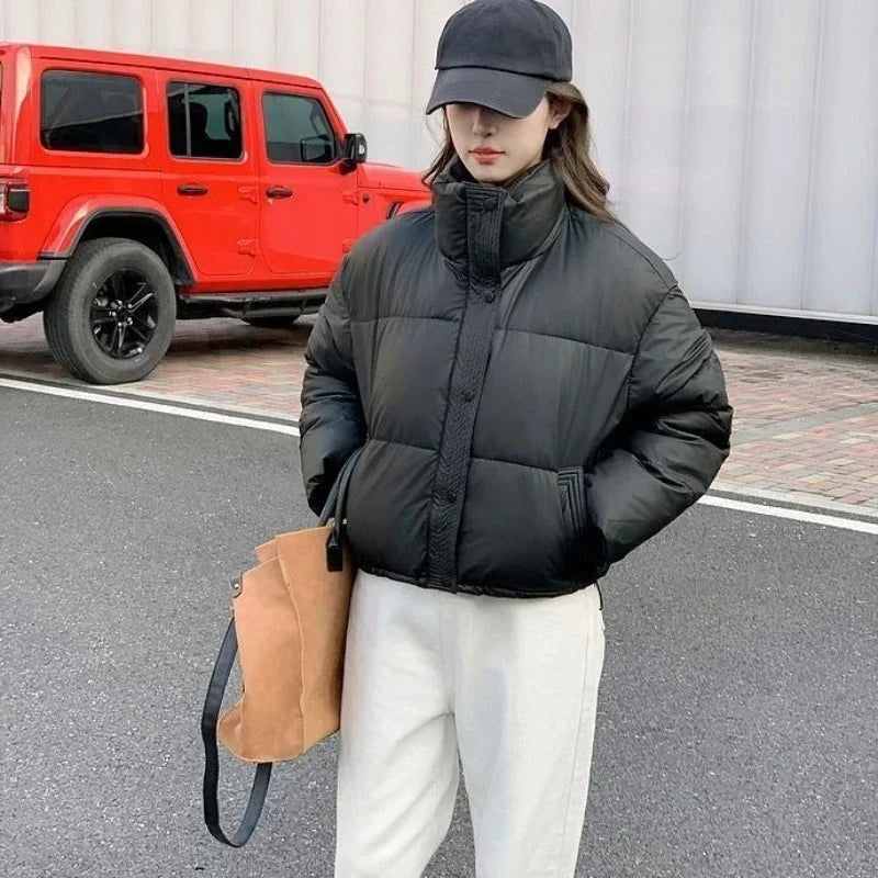 Down Coats for Women Loose Casual Parkas Woman Solid Color Winter Clothes 2025 Jackets Thick 2025 Trend Demi-season High Quality