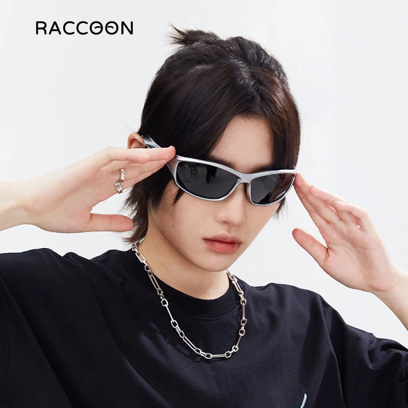 Cyber Y2K Futuristic Sunglasses Men Women Fashion Punk Sports Sun Glasses Steampunk Polarized Cycling Eyewear 2000S Aesthetic