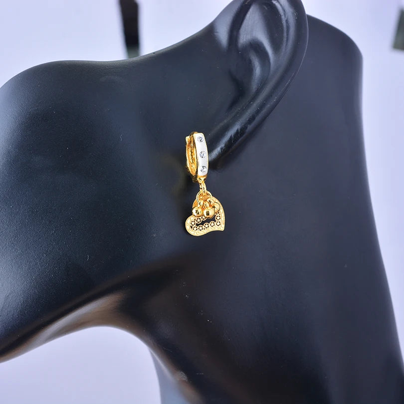Ethiopian Gold Color Earrings For Woman African Fashion Wedding Bridal Party Wife Earrings Jewelry New