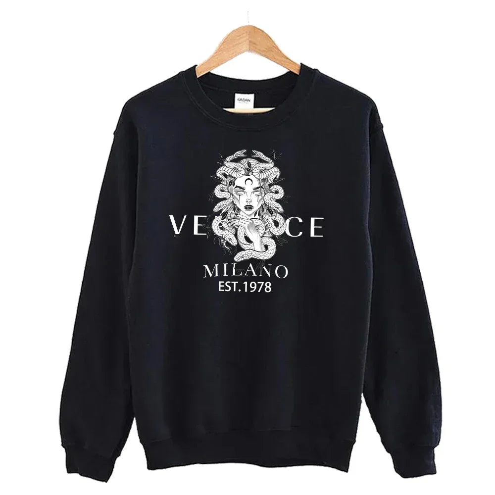 Men's Autumn Round Neck Sweatshirt + Sweatpants Luxury Print Simple Casual Versatile Casual Sports Two-piece Set for Men