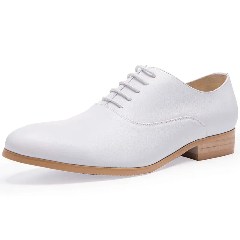 Luxury White Wedding Shoes for Men Genuine Leather 2026 Handmade Designer Brand Fashion Autumn Quality Formal Social Shoes Man
