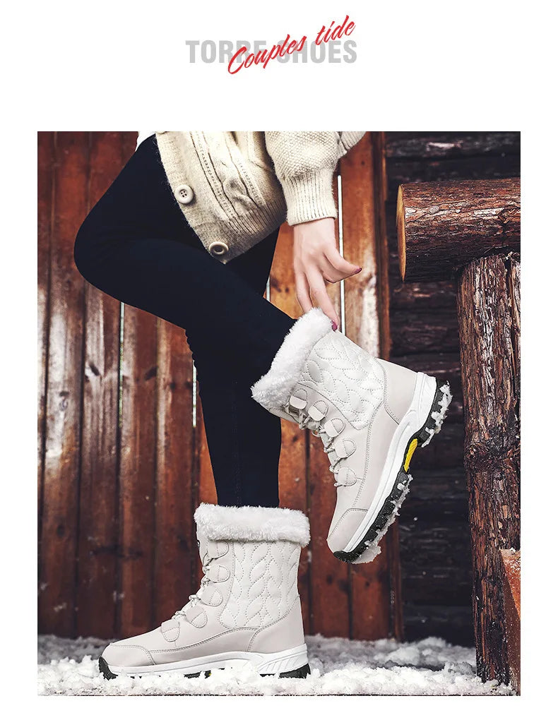 Winter New Women's Boots Plush Warm Women's Snow Boots Outdoor Non-slip Sneakers High Quality Waterproof Women Boots Botas Mujer