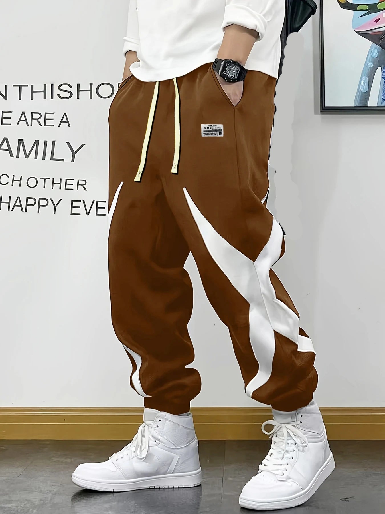 Boys' pants, boys' casual pants, can be worn in all seasons, with contrasting colors and street style, suitable for boys aged 7-