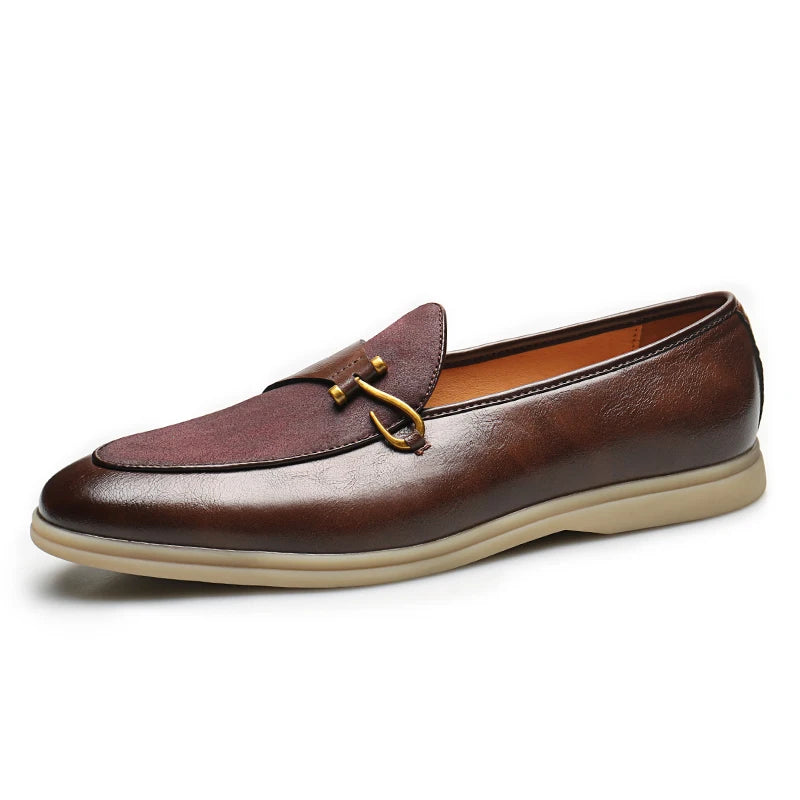 Fashion Men's Casual Shoes Men Horsebit Loafers Moccasins Mens Party Wedding Shoe Light Comfortable Driving Flats