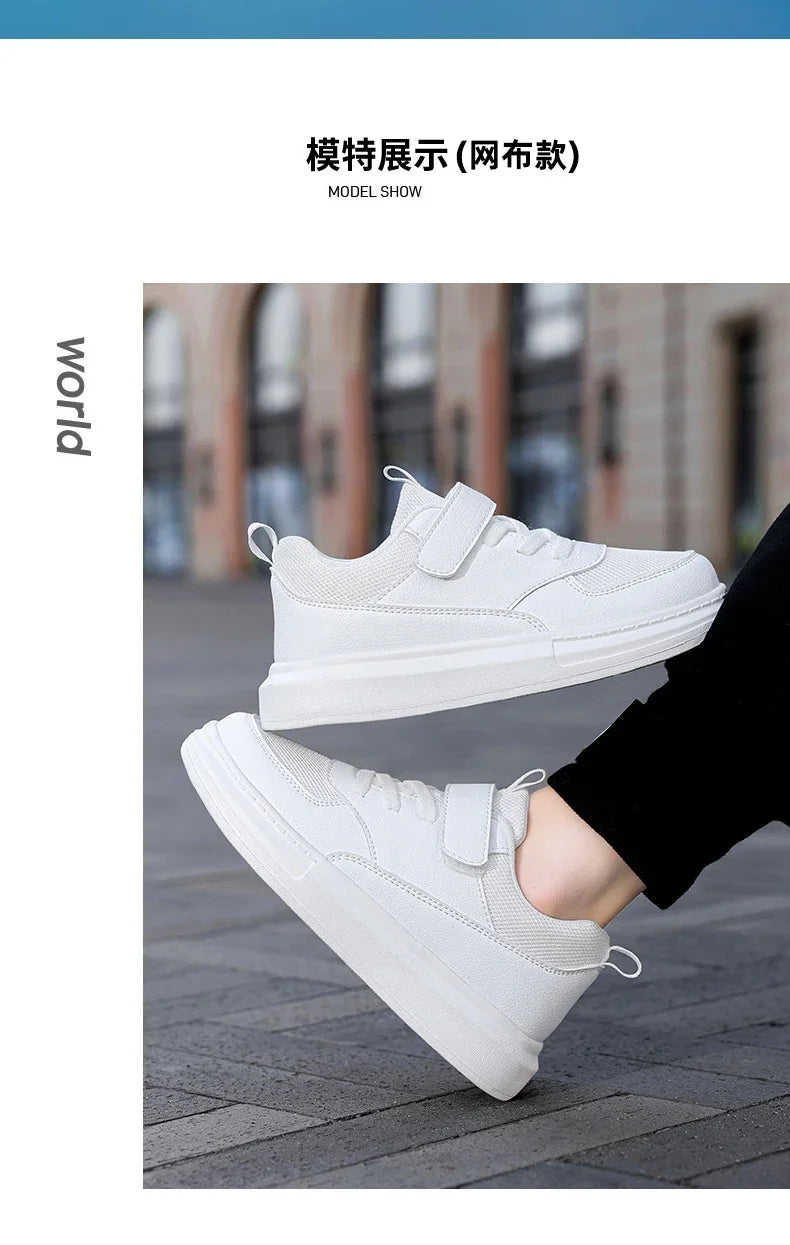 Children's Sneakers Kids Fashion Design White Non-slip Casual Shoes for Boys Girls Hook Breathable Sneakers Toddler Outdoor Shoe