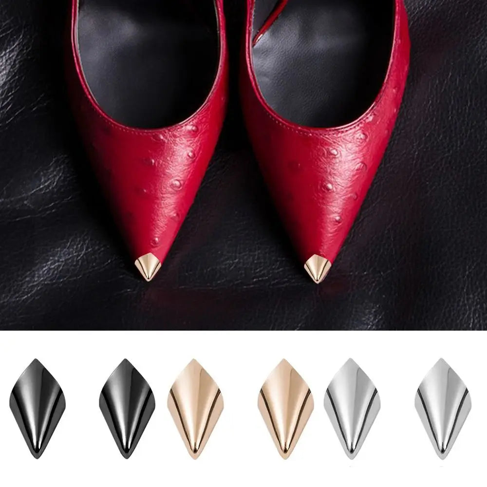 1Pairs Anti Wear Shoe Clips for Ladies Metal High Heels Tip Cap Women Shoe Pointed Protector Elegant Shoe Repair Accessories