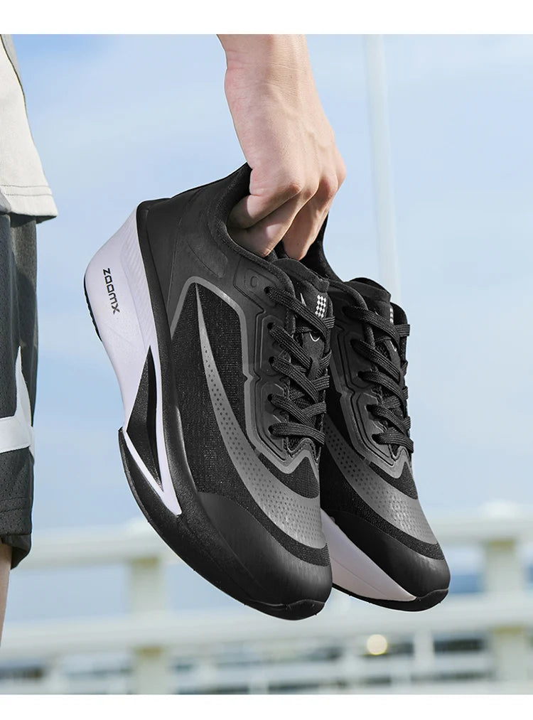 Brand Men's Carbon Plate Running Shoes Soft Cushion Shock Absorbing Sports Shoes Unisex Sneakers Light Anti-Slip Training Shoes