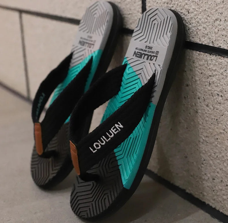 High Quality Men's Slippers Summer Casual Beach Shoes Fashion Mens Outdoor Slippers Flat Sole Non-slip Shoes New Pantuflas Mujer