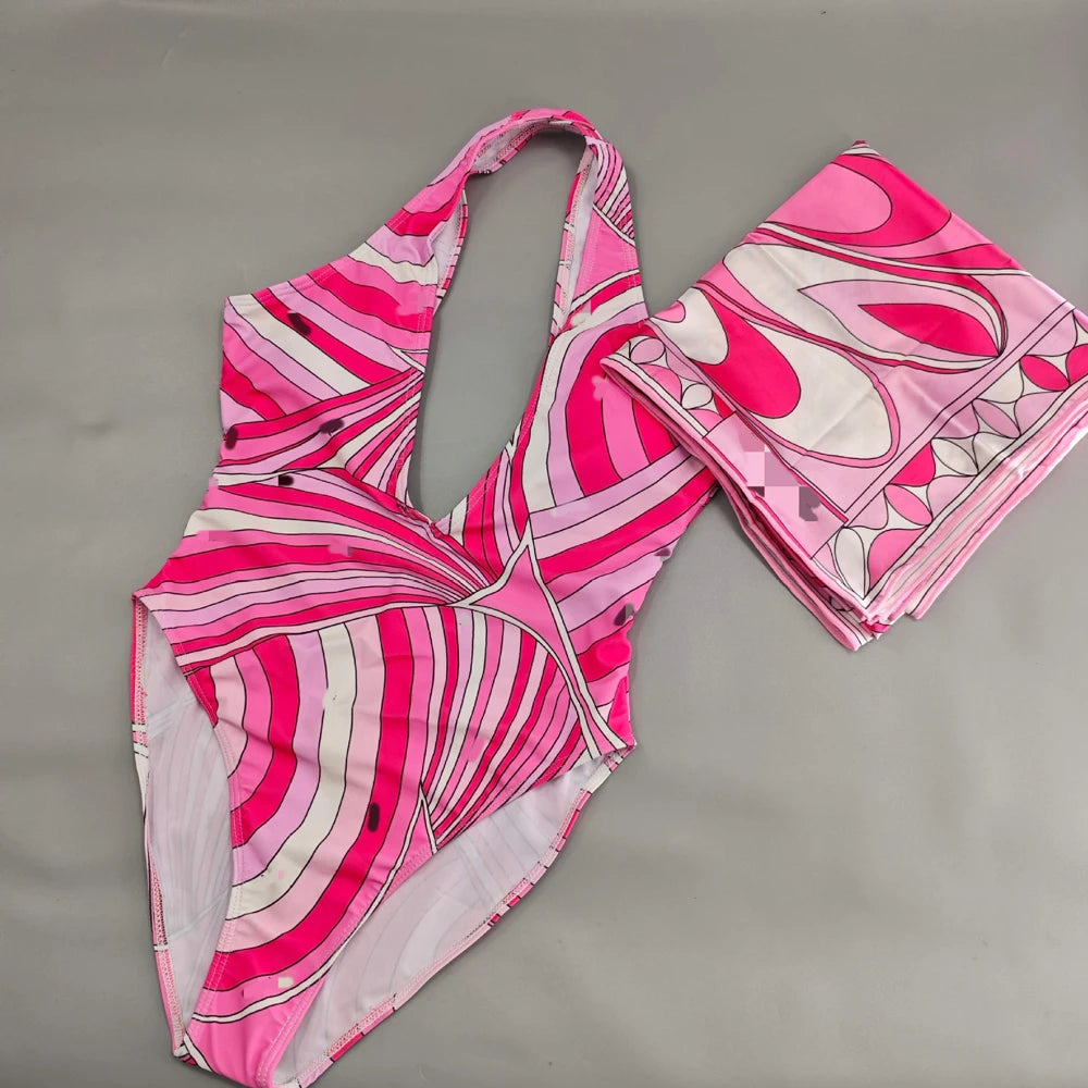 Hot Sales Latest Fashion Luxury 3 Pieces Swimsuit With Headband Beach Scarfs 2026 Summer Sexy Women Bikini Designer Swimwear