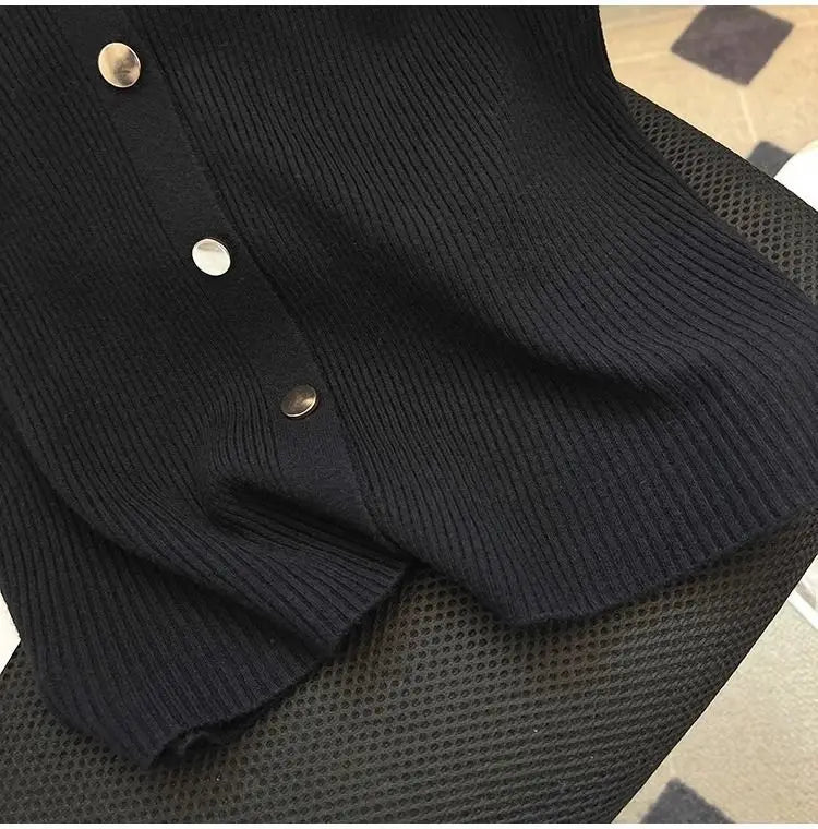 Knitted Polo Shirt  Women's Summer Cardigan Short Sleeve T-Shirt Casual Fashion Short Sleeve Tops Knitwear 2025 Korean Clothing