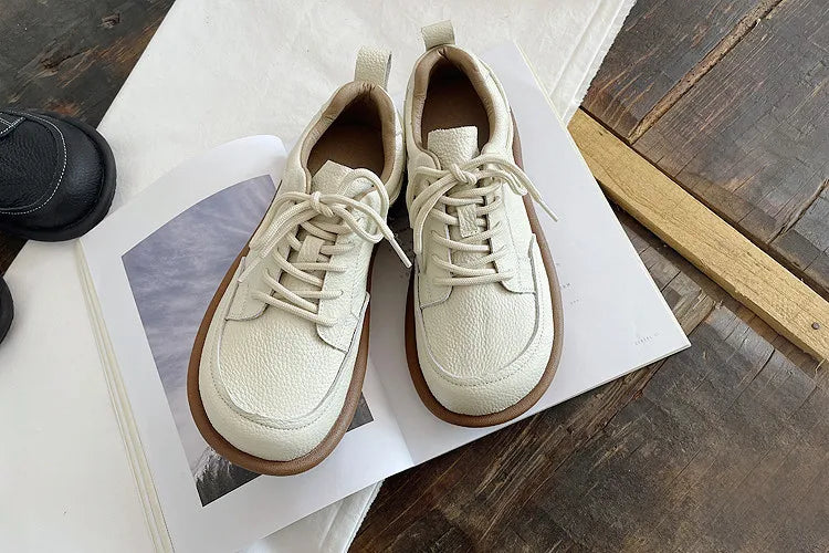 Careaymade-Genuine leather Spring single shoe soft comfortable flat shoes Cow leather low-top flats shoes,vintage women's shoes
