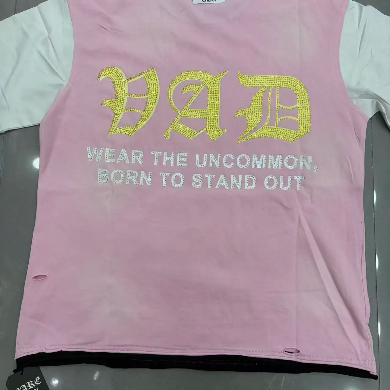 Streetwear Letter Rhinestone Cotton Short Sleeve Tshirts for Men and Women Harajuku Hip Hop Loose Shinning Diamond Tees Oversize