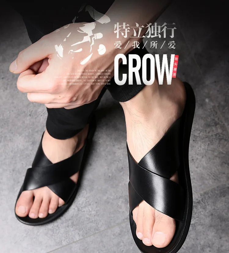 Slippers Men's Summer Outside Cool Slippers Big Size 47 48 Casual Beach Shoes Men Sandals Slippers