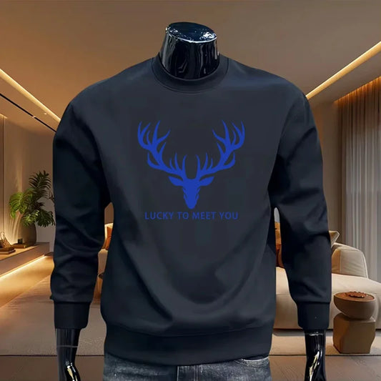 2026 New Arrival Men's Sweatshirt Spring Autumn Daily Casual Fashion O-neck Hoodie Male Home Outdoor Comfort Long Sleeve Tops