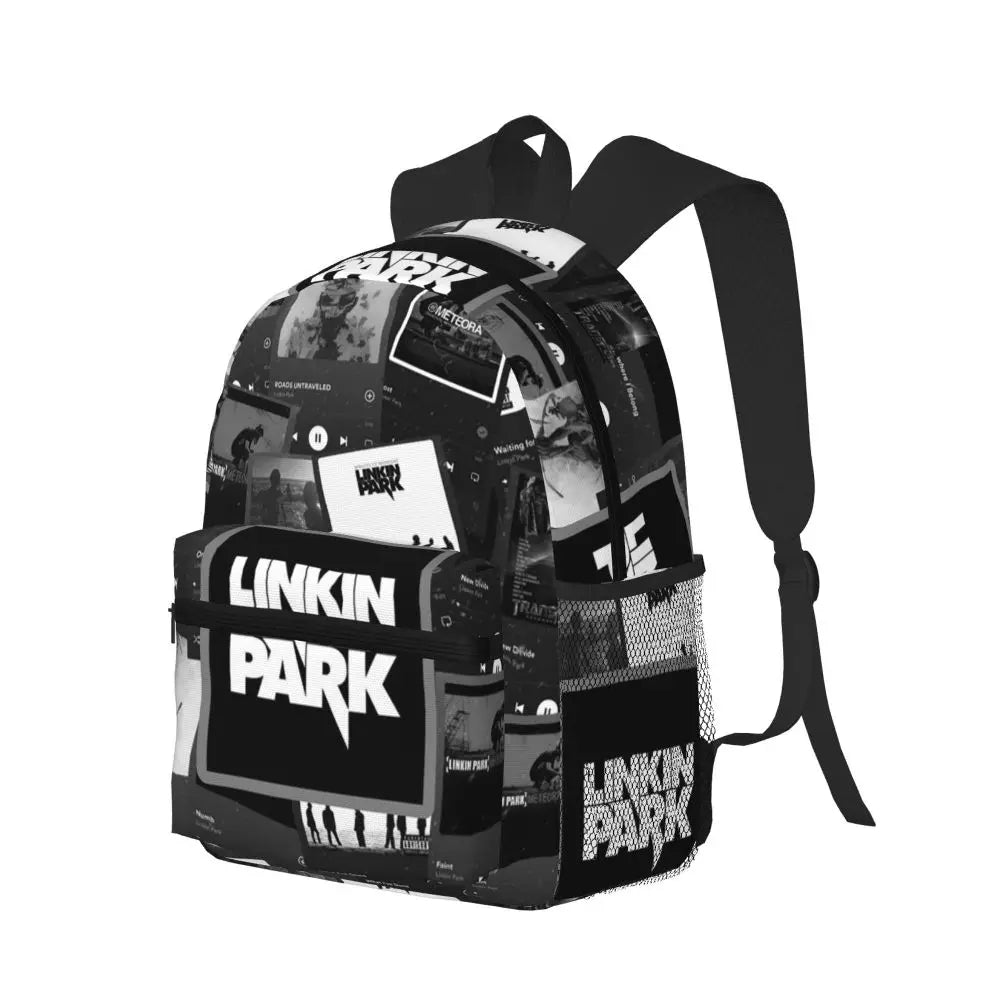 L-Linkin-S P-Park-S Band Student Backpack School Bag Hiking Travel Daypack for Boys Girls Fashion Bookbag Shoulder Bags