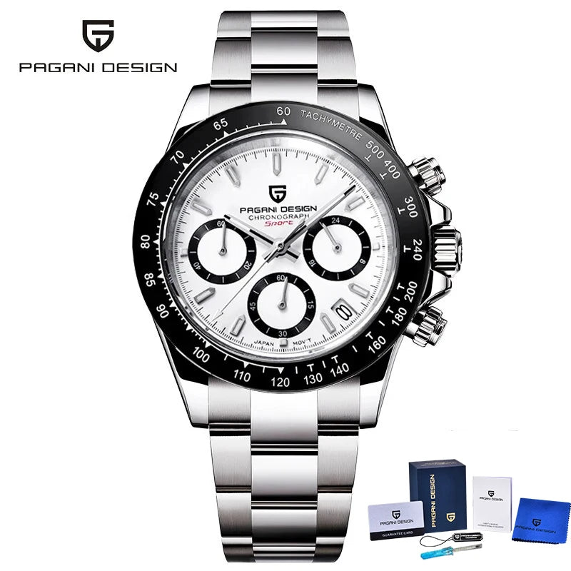 2026 New PAGANI DESIGN Rose Gold Chronograph Men's Watches Luxury Quartz Watch For Men Automatic Date Stainless steel Wristwatch
