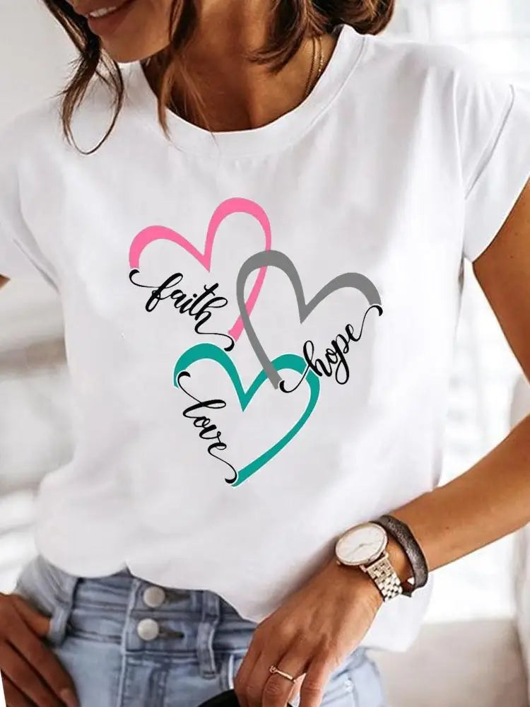 Women's Short-sleeved Explosive Insect Butterfly Dragonfly Print Round Neck T-shirt Women Clothes  Oversized T Shirt  Harajuku