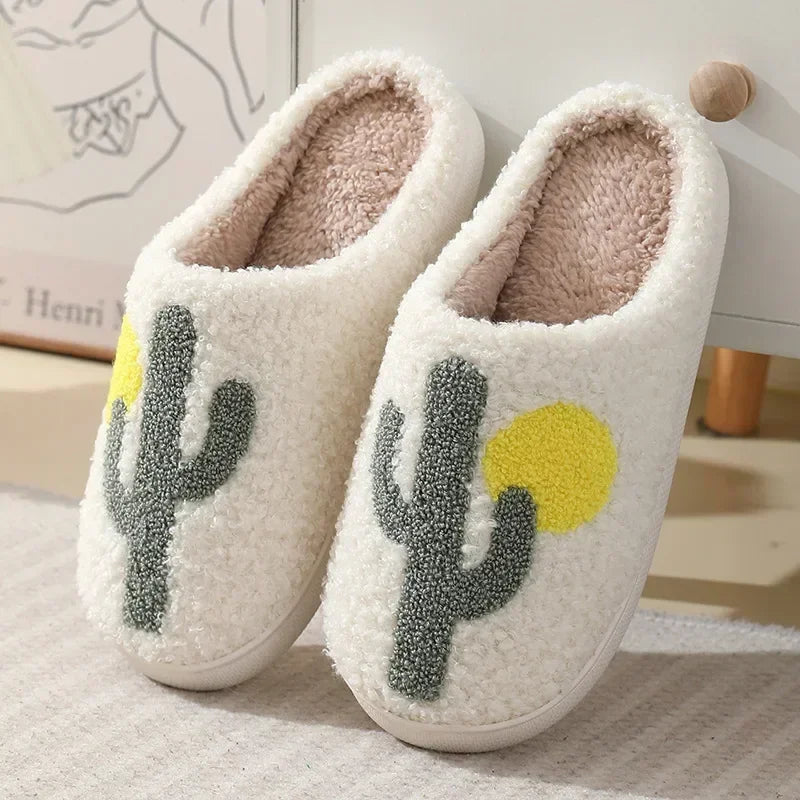 House Fuzzy Slipper Men Male Ghost Face Blue Evil Eye Home Shoes Plush Winter Warm Indoor Floor Non Slip Women Female Halloween