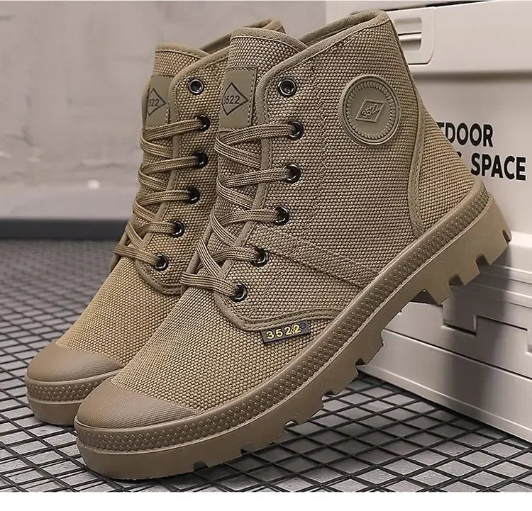 Male Shoes Hiking Outdoor Rubber Men's Boots Lace Up Original Deals Vintage In Promotion Y2k Offers Trendy 2025 Footwear New