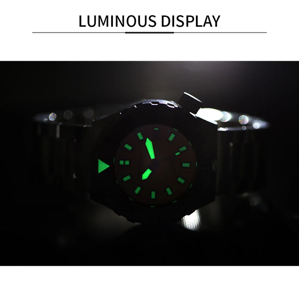 BERNY Automatic 30ATM Diver Men Watch Mechanical Wristwatches Waterproof Male Top Super Luminous Sapphire Sport Diving Watches
