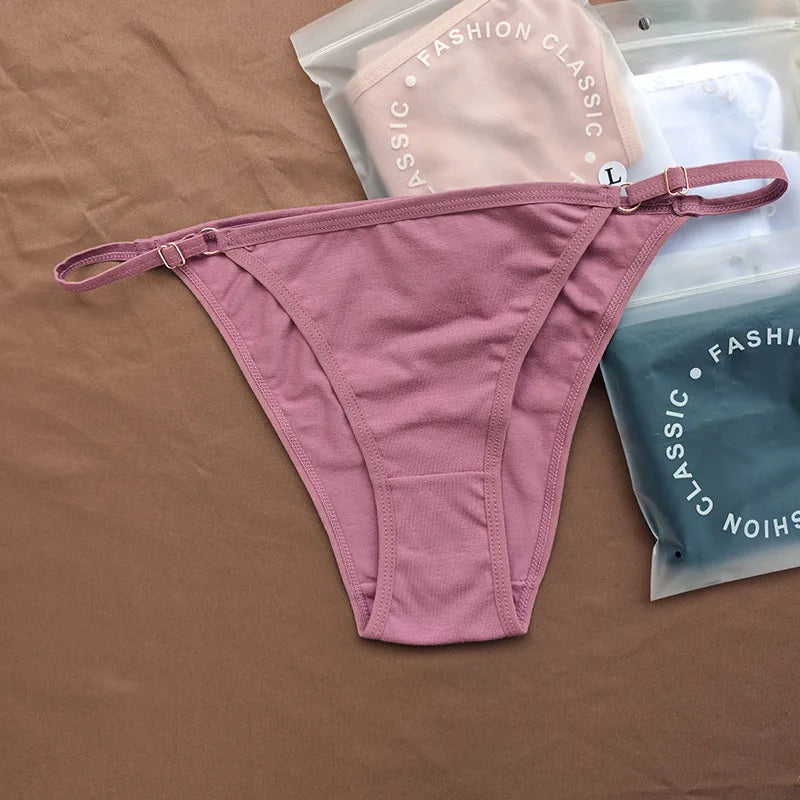 6Pcs/Set Cotton Underpants Women Sexy Briefs Low Waist Bikini Underwear Female Solid Color Panties S-XL Lingerie