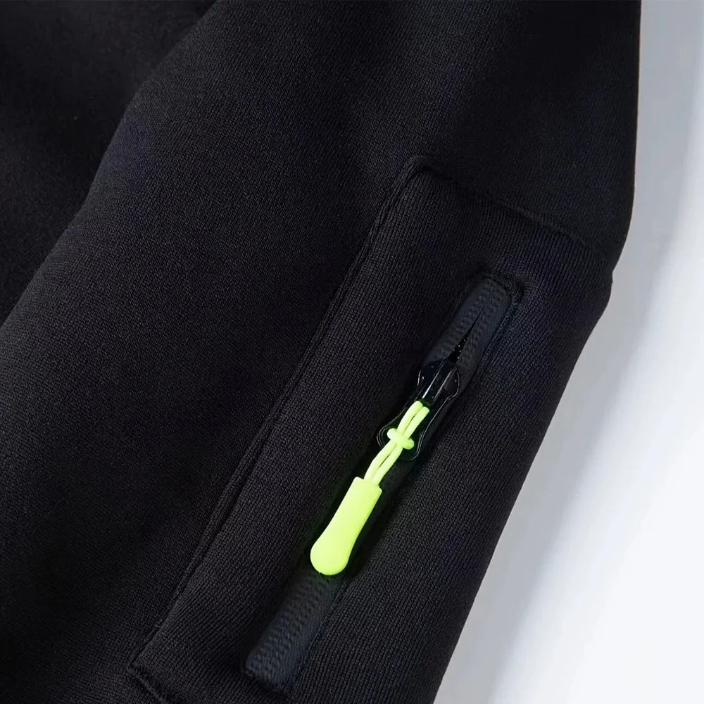 Autumn and winter men's sweatshirt set, fashionable and casual set, windproof thickened men's sportswear and pants 2-piece set