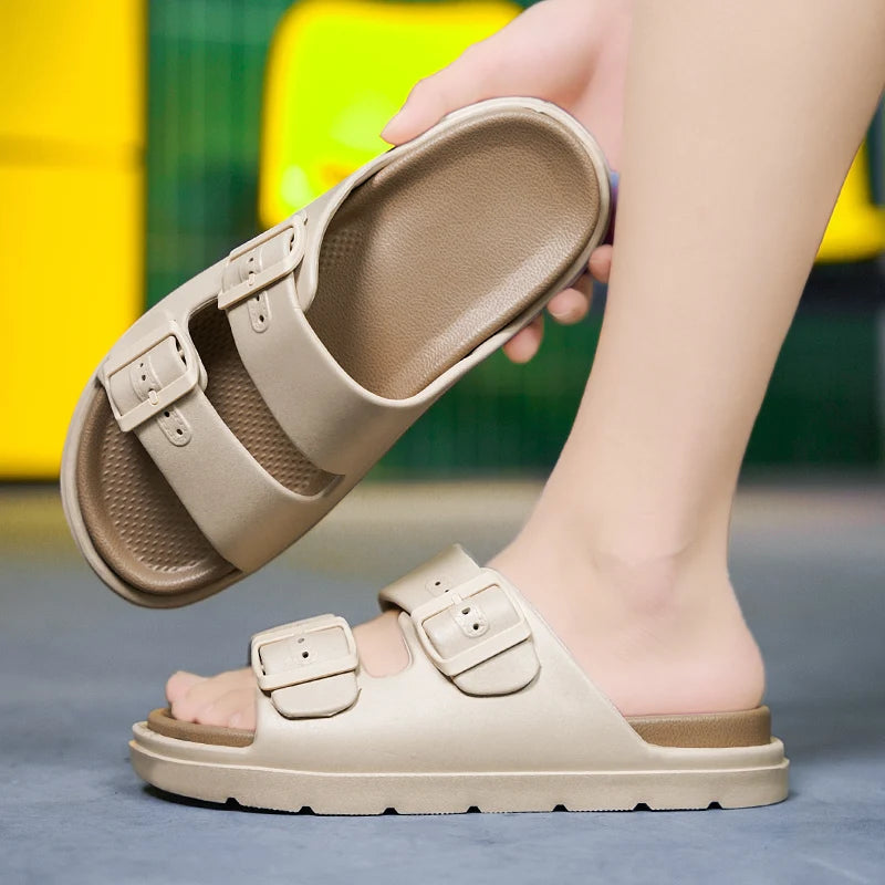 Men's Slippers Indoor Outdoor Sandals Beach Comfortable Soft Thick Slides Design Men Casual Shoes Flip-flops Mens Home Slippers