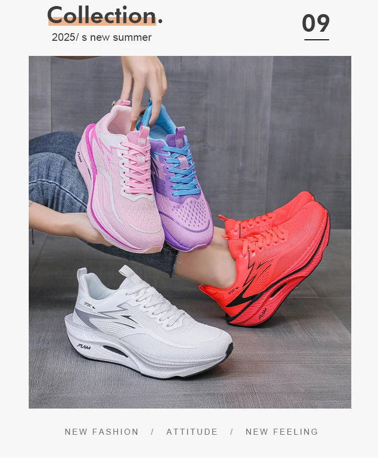 Men's Running Shoes Breathable Lightweight Non-slip Marathon Sneakers Outdoor Comfortable Athletic Walking Casual Trainers
