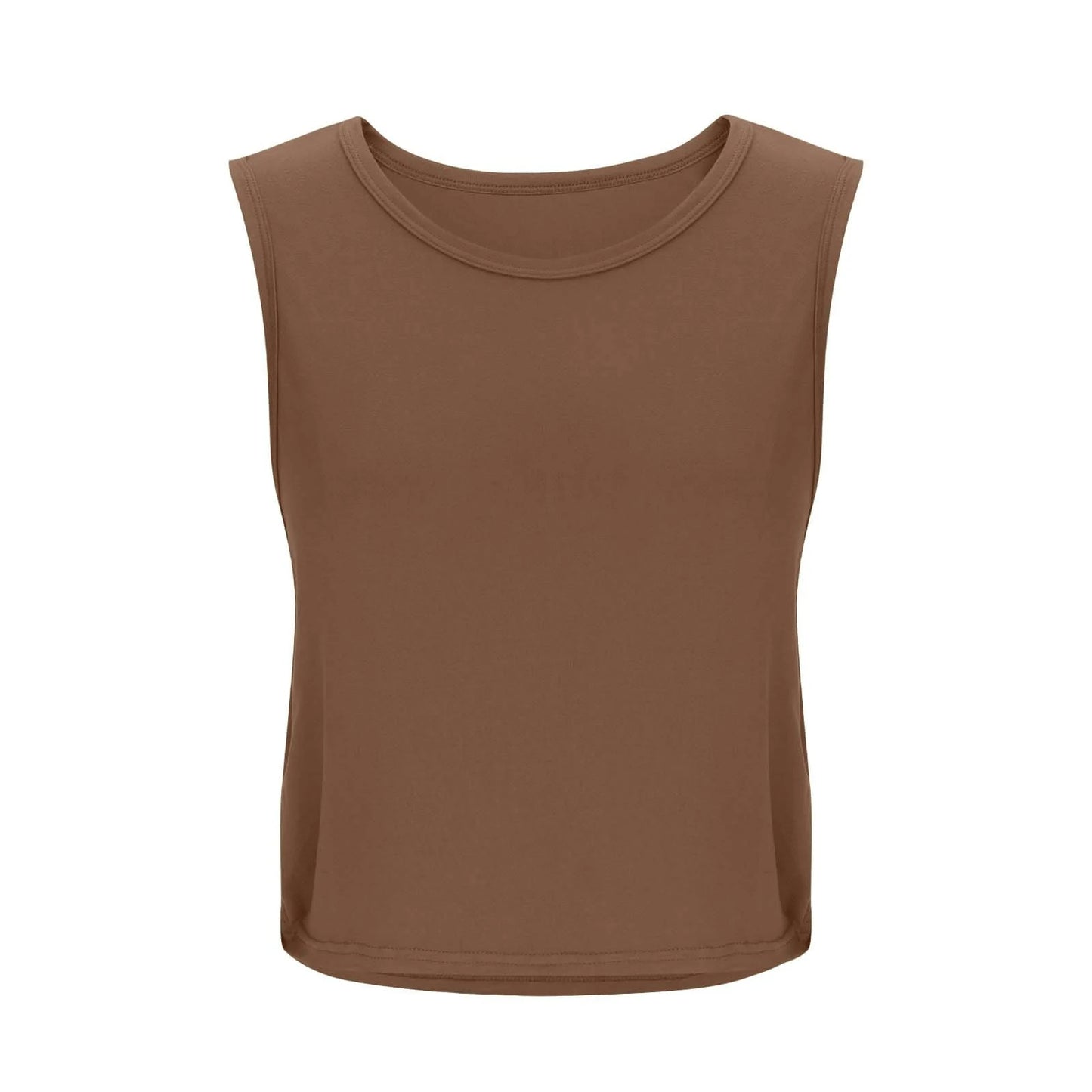 Women Sleeveless Yoga Top Breathable Gym Vest Tank Crop Top Running Tee
