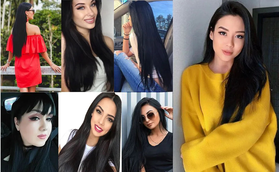 Tape In Hair Extensions Remy 100 Human Hair Straight Seamless Skin Weft Tape Hair Extensions Natural Black Hair For Women