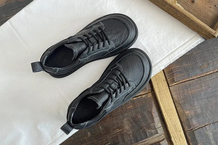 Careaymade-Genuine leather Spring single shoe soft comfortable flat shoes Cow leather low-top flats shoes,vintage women's shoes