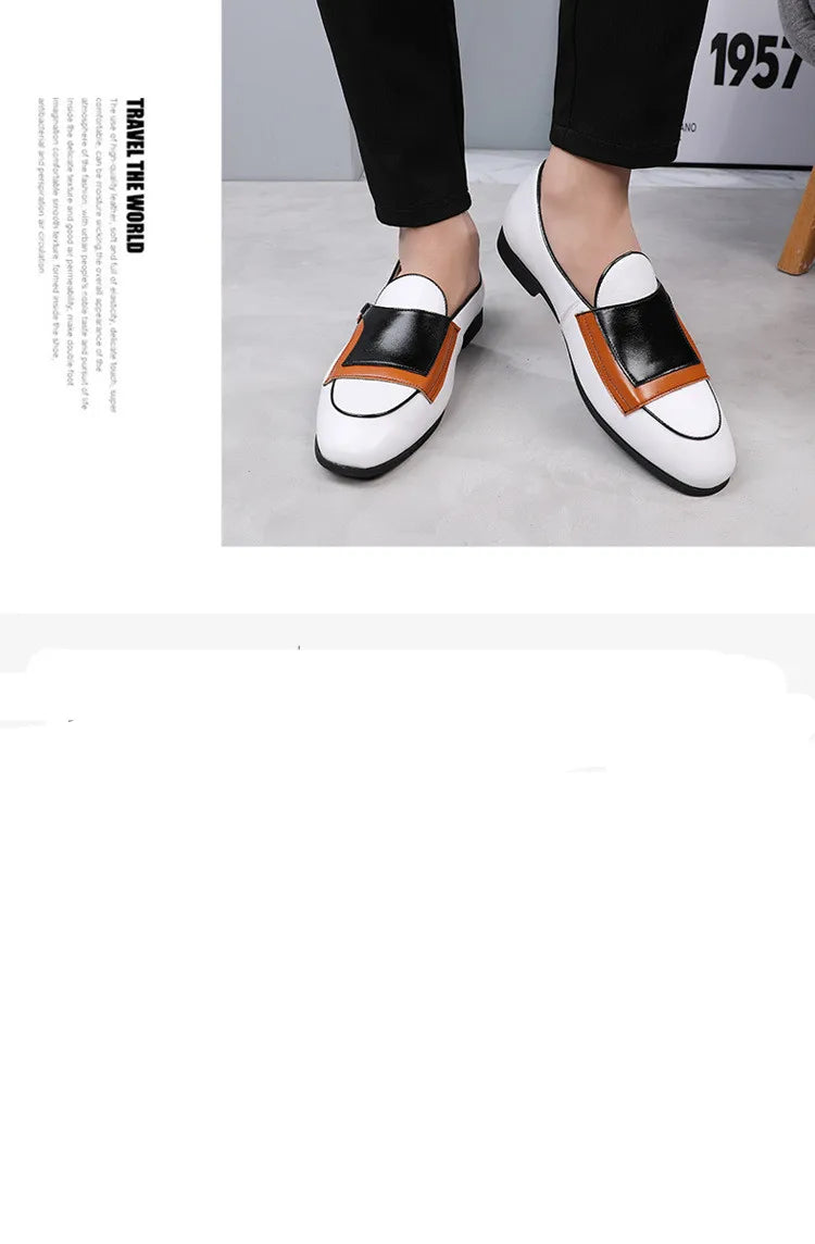 Luxury Designer New Monk Strap Blue and White Oxford Shoes For Men's Formal Wedding Prom Dress Homecoming Sapatos Tenis Masculin