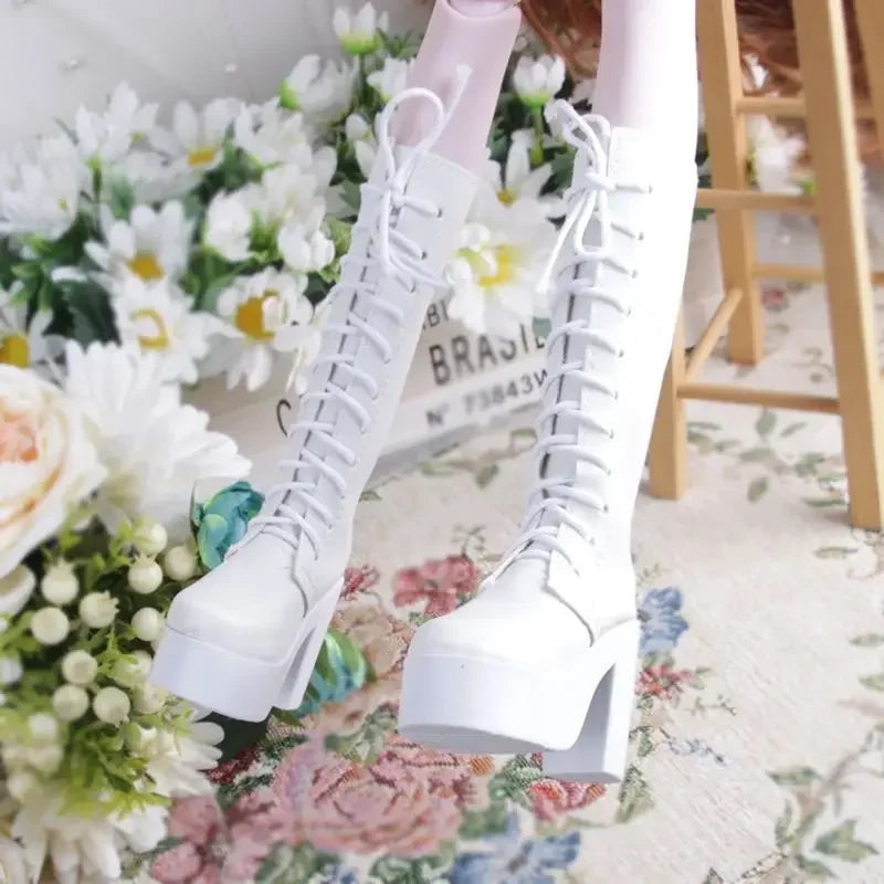 Fashion 60cm Doll's Shoes for 1/3 Bjd Doll Sneakers Long Boots Leather Shoes, High Heels Diy Girl Toys Dress Up Doll Accessories