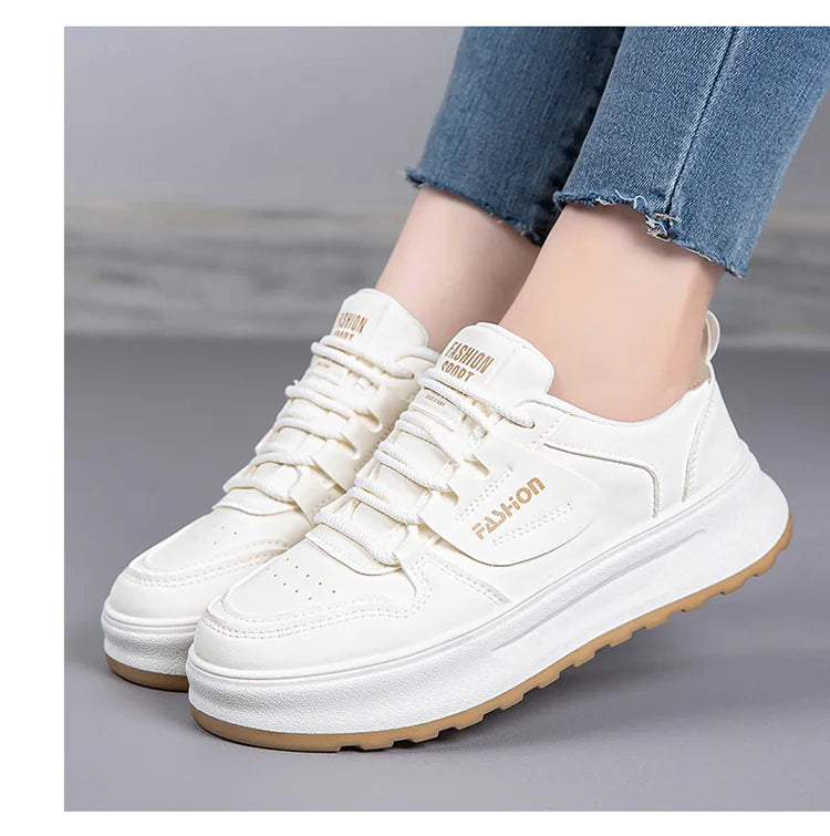 Comfortable Women's Sneakers 2026 New White Sneakers For Ladies Casual Shoes Women Fashion Flat Female Platform Shoes Woman
