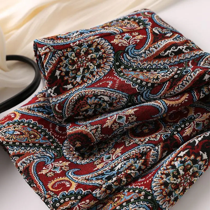 Autumn 2023 High Waist A-line Skirts Light Mature One Step Skirt Ladies Medium Length Retro Wrapped Hip Skirt Jacquard Skirt