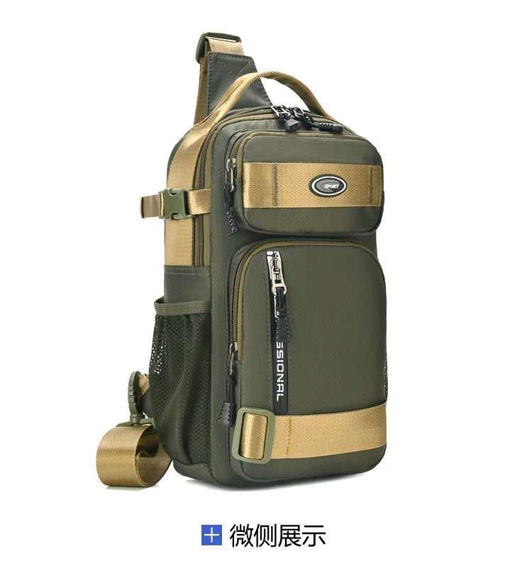 Large Capacity Men's Waist Packs Crossbody Bag High Quality Light Oxford Chest Pack Fashion Casual Men's Handbag Shoulder Bag
