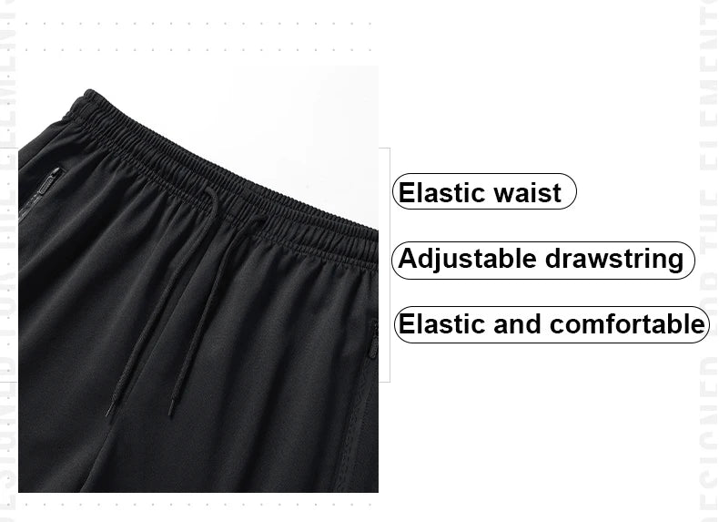 Men's Summer Sports Shorts Ice Silk Breathable Five-Point Running Fitness Loose Clothing