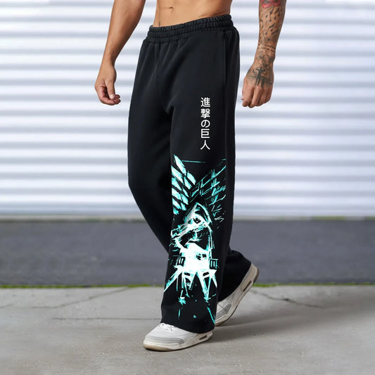 Attacking Giants Anime Men's Jogger Pants Streetwear Casual Sweatpants Cartoon Print Trousers Spring Autumn Hip Hop Fashion Y2k