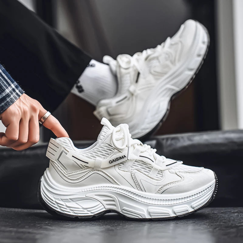 Professional Running Shoes Unisex Thick Bottom Sport Shoes Men Women Luxury Brand Walking Jogging Shoe Couples Yellow Sneakers