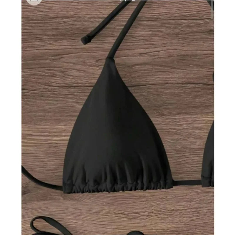Women Two Piece Bikini Set 3D Floral Bandeau Swimwear Sexy Brazilian Bikini Lace Up Bathing Suit Separate Beachwear For Women