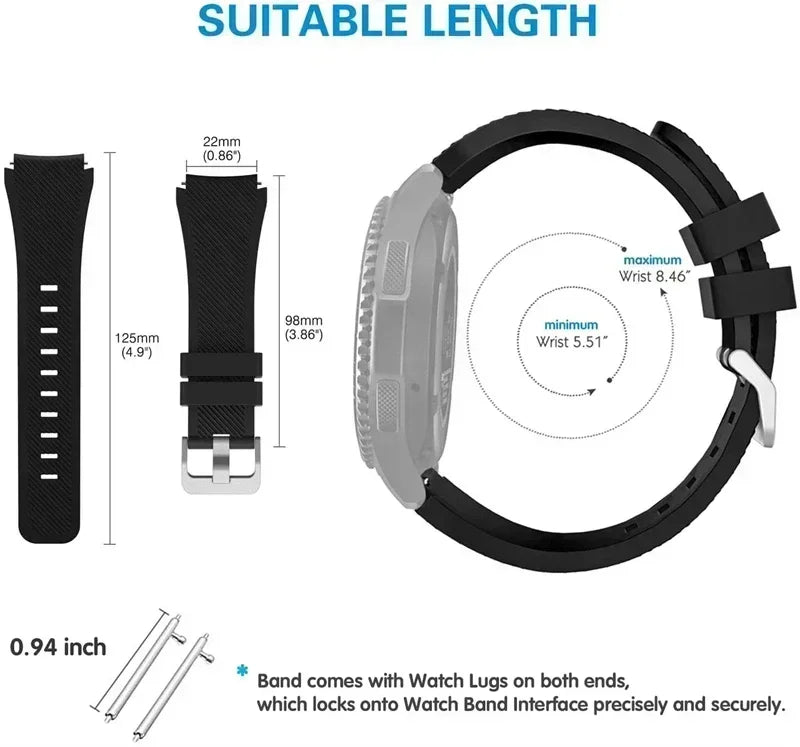 22mm Silicone Strap For New C20 Pro Smart Watch Wristband Bracelet Band For Zeblaze Btalk 3 Plus/Ares 3 Pro/Vibe 7 7 Pro 7 Lite