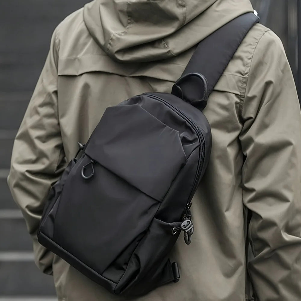 Men's Nylon Crossbody Bag - Multi-Pocket Stylish Casual Sling for Outdoor Activities Cycling and Hiking Crossbody Luxury Bag