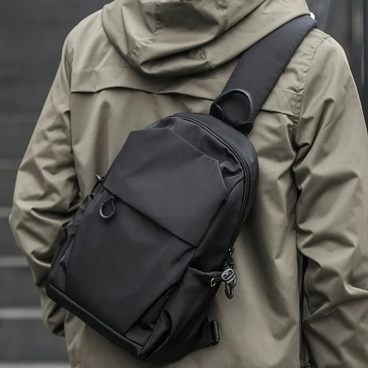 Men's Nylon Crossbody Bag - Multi-Pocket Stylish Casual Sling for Outdoor Activities Cycling and Hiking Crossbody Luxury Bag