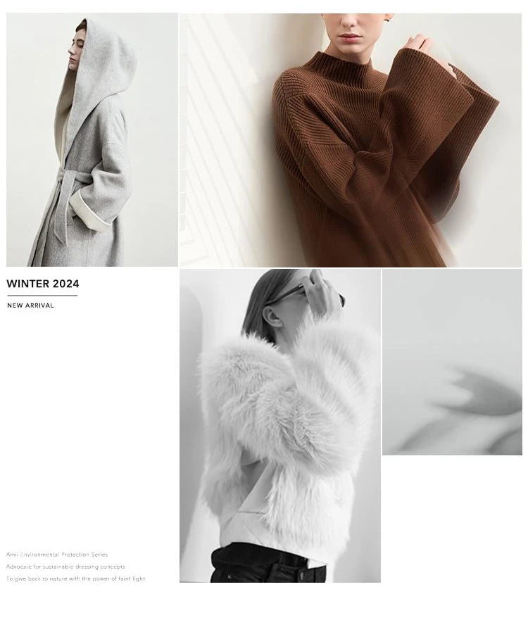 AMII Minimalism Short Jacket Women 2025 Autumn New Elegant Romantic Stereoscopic Flower O-Neck Hook Button Outwear Coat 12521066