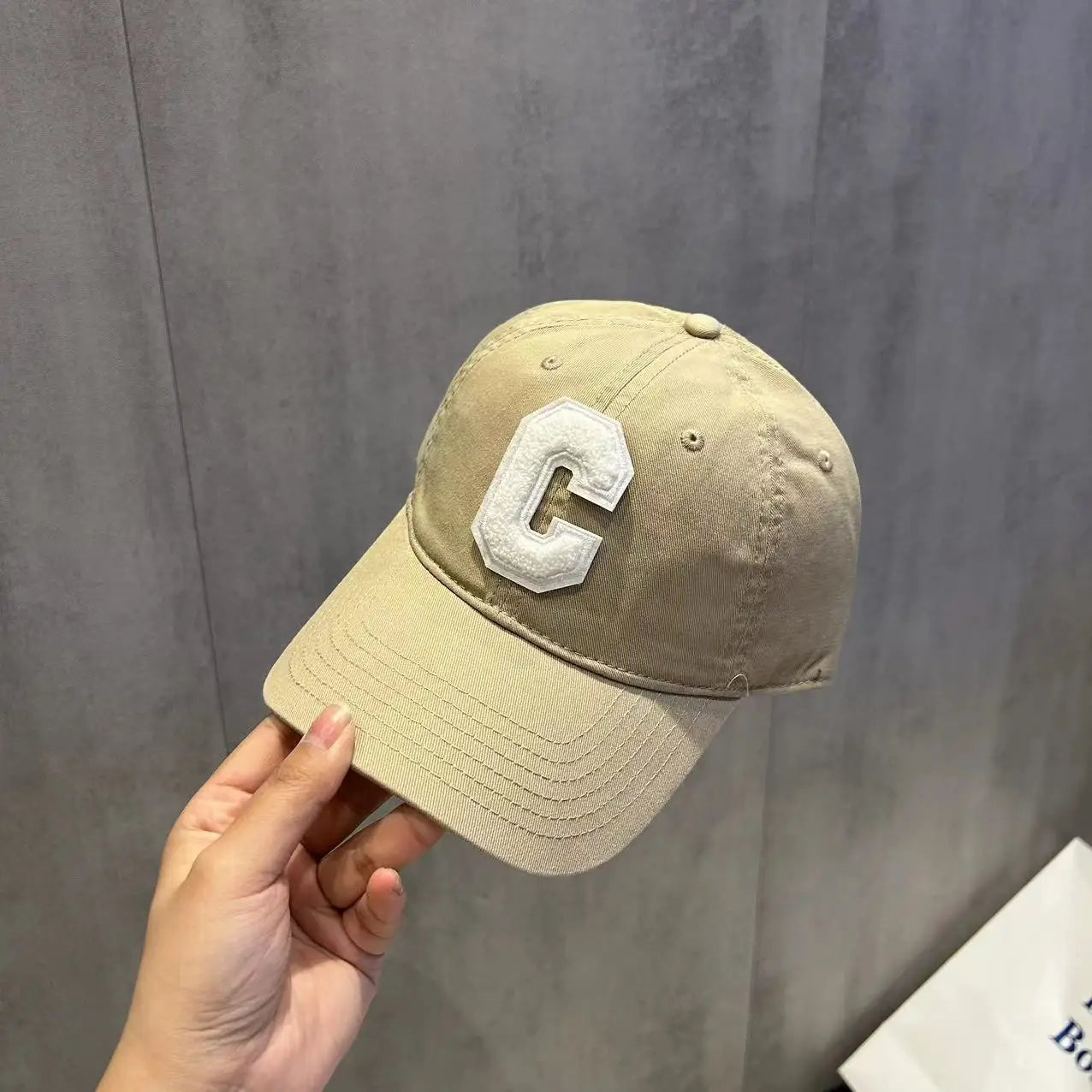 Fluorescent Yellow Duck Tongue Hat C-Letter Fashion Hip Hop Hat Casual Hat Korean Street Minimalist Sunshade Baseball Hat BAZAARHUBO