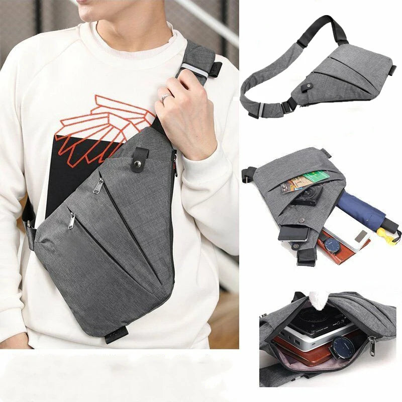 New Multifunction Chest Bags Anti Theft Single Crossobdy Bags for Men Waterproof Male Cross Body Messenger Bag Fanny Pack Sac